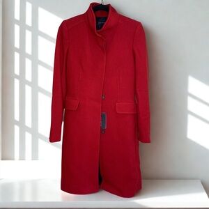 Zara Red Wool Winter Coat (Medium)